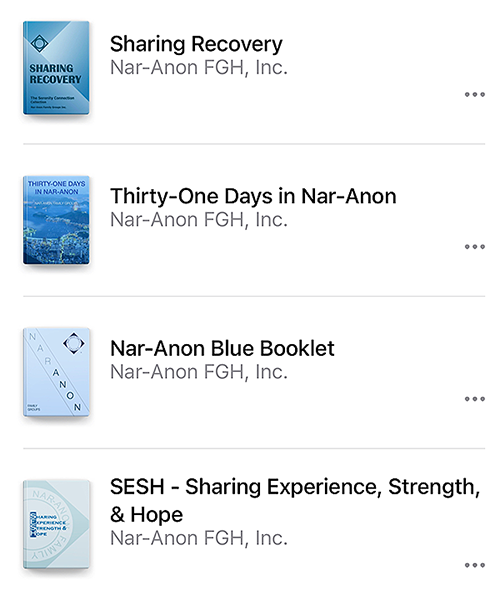 Nar-Anon eBook Titles